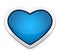 Blue heart button