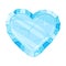 Blue Heart Ice Shaped Element for Game and Web Design Vector Illustration