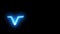 Blue heart rate pulse wave on isolated black background. Heartbeat pulsation on monitor. Sign and symbol concept. Element for