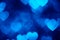 Blue heart shape holiday photo background