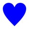 Blue Heart White Background Illustration.Blue Clipart Heart vector.