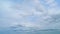 Blue heaven summer cloudscape. Rolling puffy white layered clouds are moving. Time lapse.