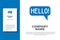 Blue Hello in different languages icon isolated on white background. Speech bubbles. Logo design template element