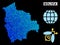 Blue Hexagon Bolivia Map