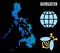 Blue Hexagon Philippines Map