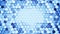 Blue hexagonal cells abstract 3D rendering