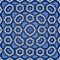 Blue hexagonal square pattern ornament