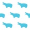 Blue Hippo Illustration. Seamless pattern. Simple children style. Vector illustration EPS10