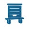 Blue Hive for bees icon isolated on transparent background. Beehive symbol. Apiary and beekeeping. Sweet natural food.