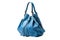 Blue Hobo Bag On White Background