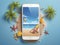Blue Horizon Beckons. Summer Beach Scenes Unfold on Your Phone