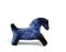 Blue horse, clay whistle from pouring ceramics isolated on a white background