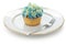 Blue hortensia cupcake