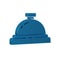 Blue Hotel service bell icon isolated on transparent background. Reception bell.