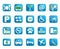 Blue Hotel Vector Icons