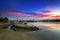 Blue hour boat