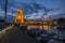 The blue hour in Lindau harbor