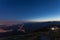 Blue hour and nigth incoming on venetian prealps