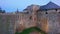 Blue hour panorama of Kamianets-Podilskyi Castle, Ukraine