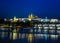 Blue hour Picture of Prague castle and Charles bridge