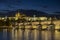 Blue hour shot of Charles Bridge and Prague Castle