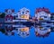 Blue hour townscape in Marstrand, Sweden