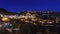 Blue hour view of Landour hill station, Uttarakhand