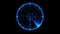 Blue HUD radar interface motion graphic element