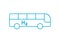 Blue hydrogen fuel bus line icon. Fuel cell vehicle. Sustainable alternative energy concept.