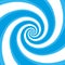 Blue hypnotic spiral.