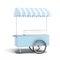 Blue ice cream cart