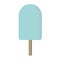 Blue ice cream icon. Blueberry lolly ice cream illustration