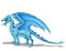 Blue ice Dragon animal cartoon