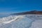 Blue ice of Lake Baikal hummocks