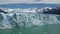 Blue ice of Perito Moreno Glacier in Glaciers national park in Patagonia