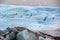 The blue ice of the Skaftafellsjokull glacier Iceland