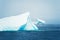 Blue iceberg in Atlantic ocean, Greenland