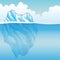 Blue Iceberg Vector Illustration