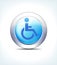 Blue Icon Button Disabled, Wheel Chair, Medical Assistance, Heal