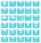 Blue icons internet