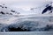 Blue Icy Portage Glacier and Mountain Alaska