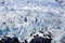 Blue Icy Portage Glacier Rock and Crevasses Alaska