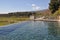  blue infinity Pool in the vineyards in Etna Sicily italy 