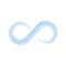 Blue infinity symbol icon. Hand drawn watercolor vectori illustration