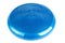 Blue inflatable balance disk isoleated on white background, It is also known as a stability disc, wobble disc, and