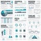 Blue infographics vector elements for business infographs