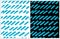 Blue Irregular Hand Drawn Stripes Layout. Set of 2 Cute Abstract Brush Lines Vector Pattern.