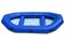 Blue isolated inflatable boat