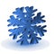 The blue isolated snowflake
