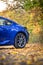 Blue Japanese sports car Subaru BRZ